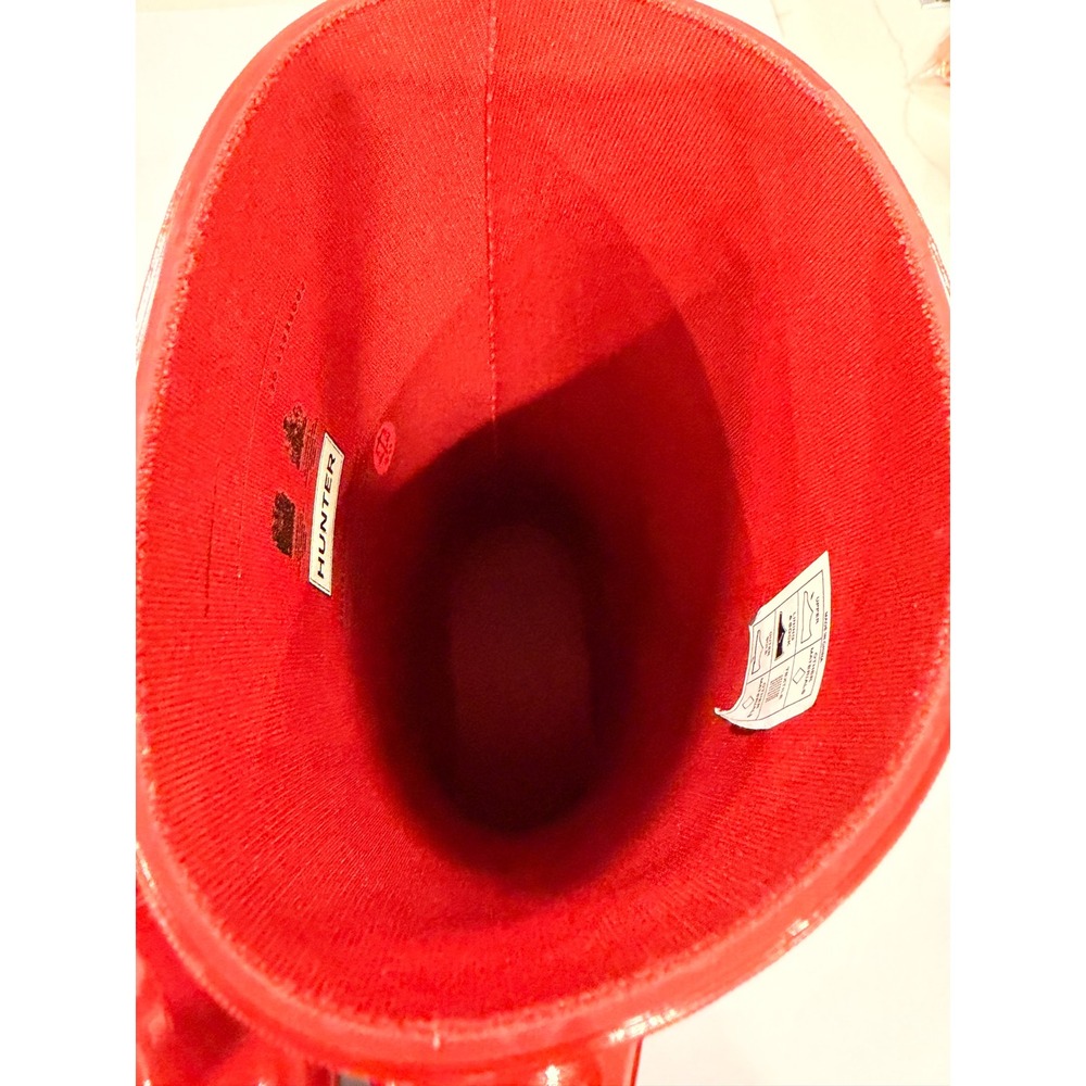 Hunter Original Short Gloss Rain Boots Red Women's US 7 EU 38 - Picture 5 of 11